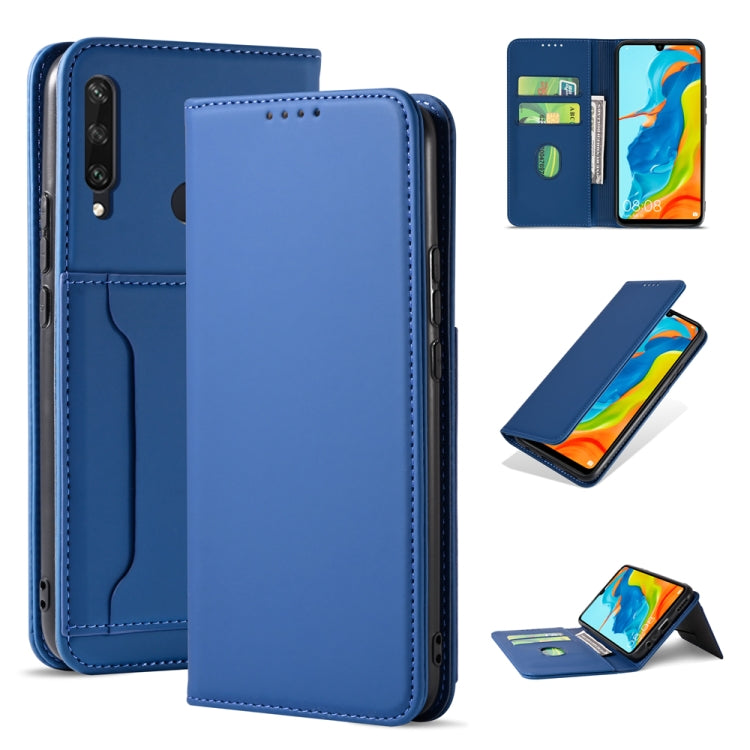 For Huawei P30 Lite / Nova 4e Strong Magnetism Liquid Feel Horizontal Flip Leather Case with Holder & Card Slots & Wallet