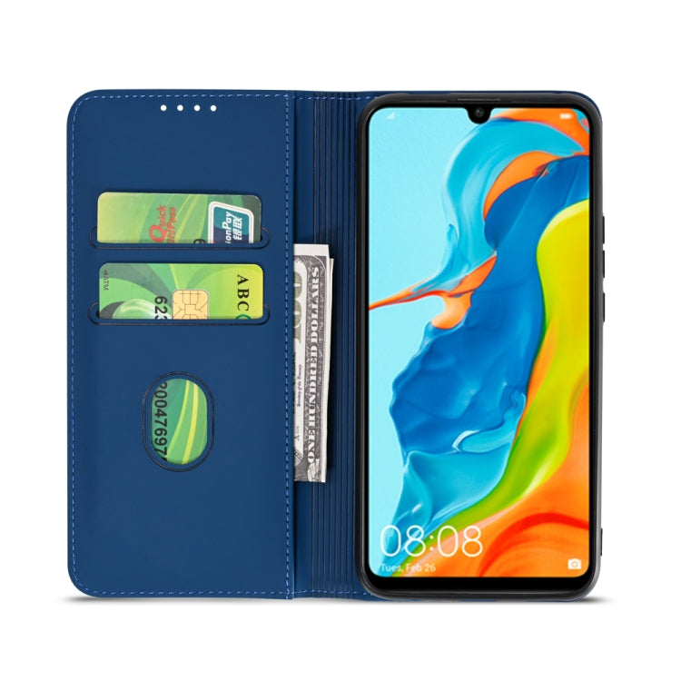 For Huawei P30 Lite / Nova 4e Strong Magnetism Liquid Feel Horizontal Flip Leather Case with Holder & Card Slots & Wallet