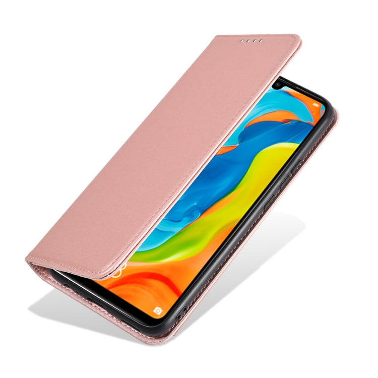 For Huawei P30 Lite / Nova 4e Strong Magnetism Liquid Feel Horizontal Flip Leather Case with Holder & Card Slots & Wallet