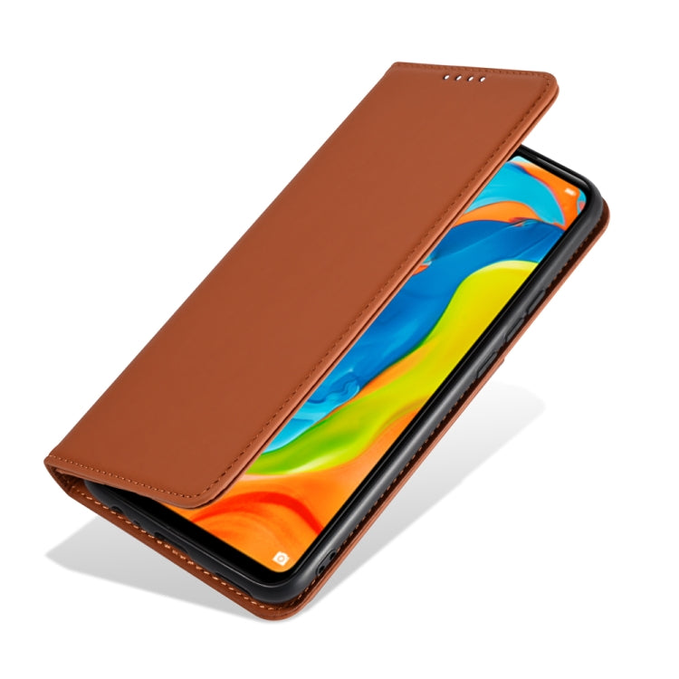 For Huawei P30 Lite / Nova 4e Strong Magnetism Liquid Feel Horizontal Flip Leather Case with Holder & Card Slots & Wallet