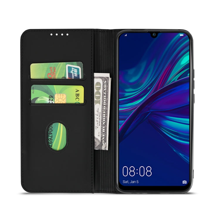 For Huawei P Smart (2019) / Honor 10 Lite Strong Magnetism Liquid Feel Horizontal Flip Leather Case with Holder & Card Slots & Wallet