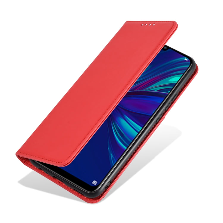For Huawei P Smart (2019) / Honor 10 Lite Strong Magnetism Liquid Feel Horizontal Flip Leather Case with Holder & Card Slots & Wallet