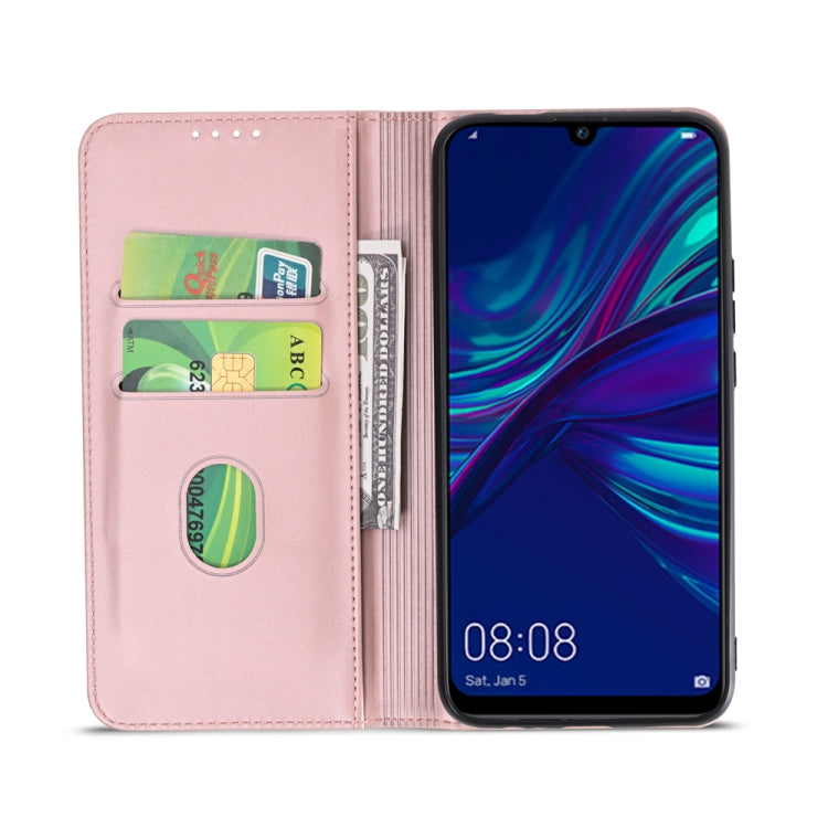 For Huawei P Smart (2019) / Honor 10 Lite Strong Magnetism Liquid Feel Horizontal Flip Leather Case with Holder & Card Slots & Wallet