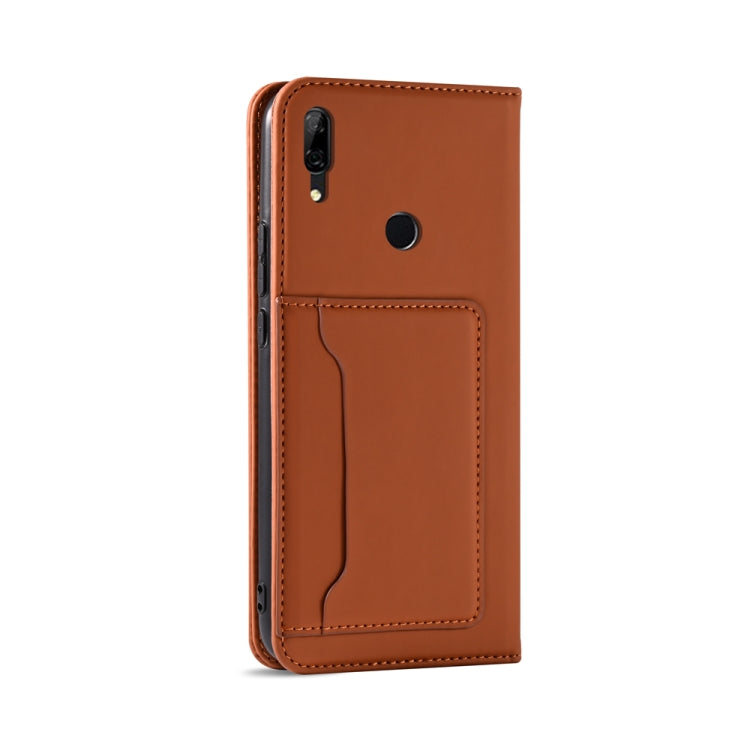 For Huawei P Smart (2019) / Honor 10 Lite Strong Magnetism Liquid Feel Horizontal Flip Leather Case with Holder & Card Slots & Wallet