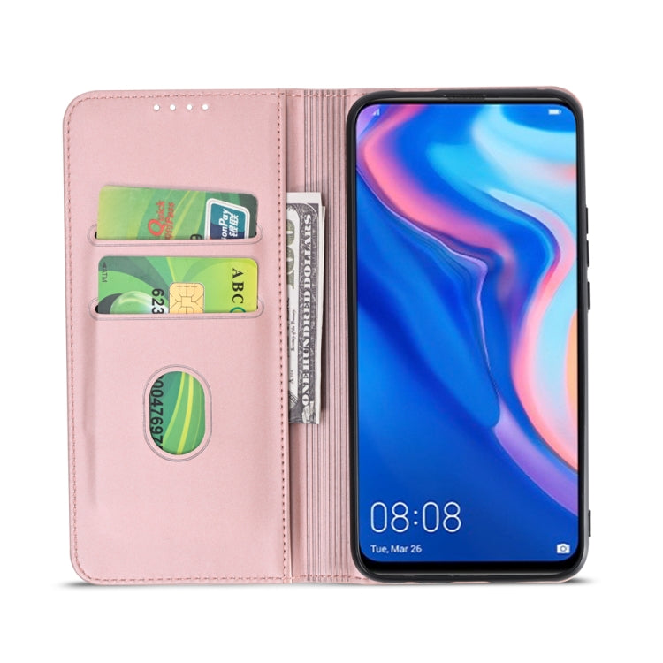 For Huawei P Smart Z / Y9 Prime (2019) Strong Magnetism Liquid Feel Horizontal Flip Leather Case with Holder & Card Slots & Wallet