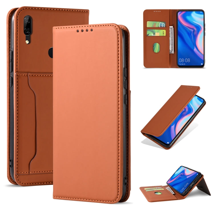 For Huawei P Smart Z / Y9 Prime (2019) Strong Magnetism Liquid Feel Horizontal Flip Leather Case with Holder & Card Slots & Wallet