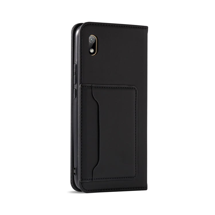 For Huawei Honor 8S / Y5 (2019) Strong Magnetism Liquid Feel Horizontal Flip Leather Case with Holder & Card Slots & Wallet