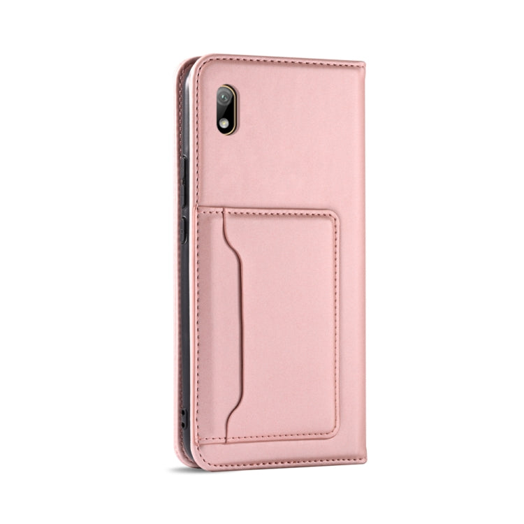 For Huawei Honor 8S / Y5 (2019) Strong Magnetism Liquid Feel Horizontal Flip Leather Case with Holder & Card Slots & Wallet