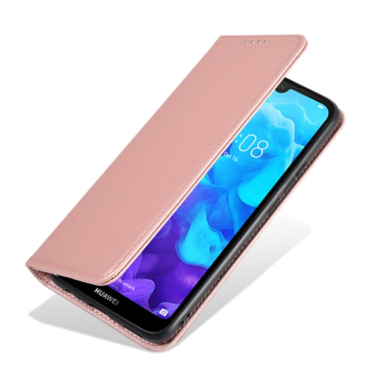 For Huawei Honor 8S / Y5 (2019) Strong Magnetism Liquid Feel Horizontal Flip Leather Case with Holder & Card Slots & Wallet