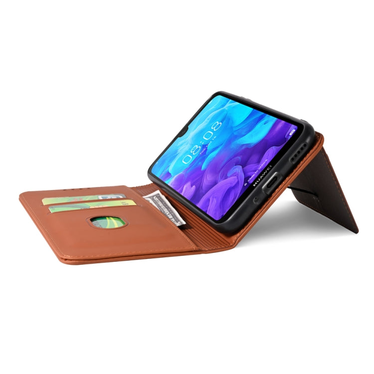 For Huawei Honor 8S / Y5 (2019) Strong Magnetism Liquid Feel Horizontal Flip Leather Case with Holder & Card Slots & Wallet