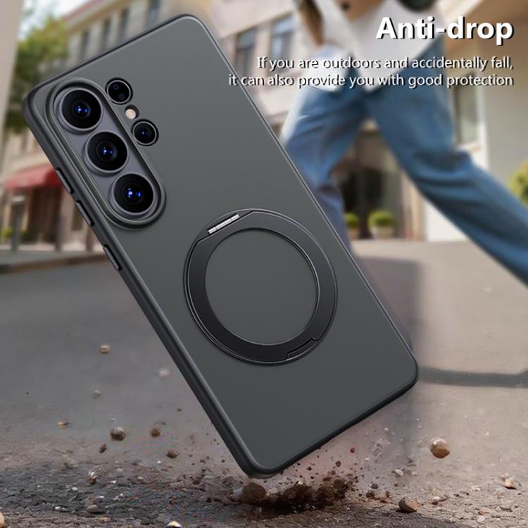 For Samsung Galaxy S24 Ultra 5G Boundless Series Skin Feel Magnetic Holder Phone Case