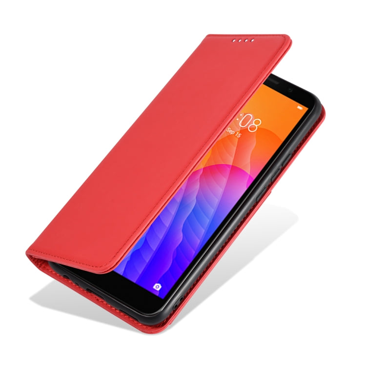 For Huawei Y5P / Honor 9S Strong Magnetism Liquid Feel Horizontal Flip Leather Case with Holder & Card Slots & Wallet