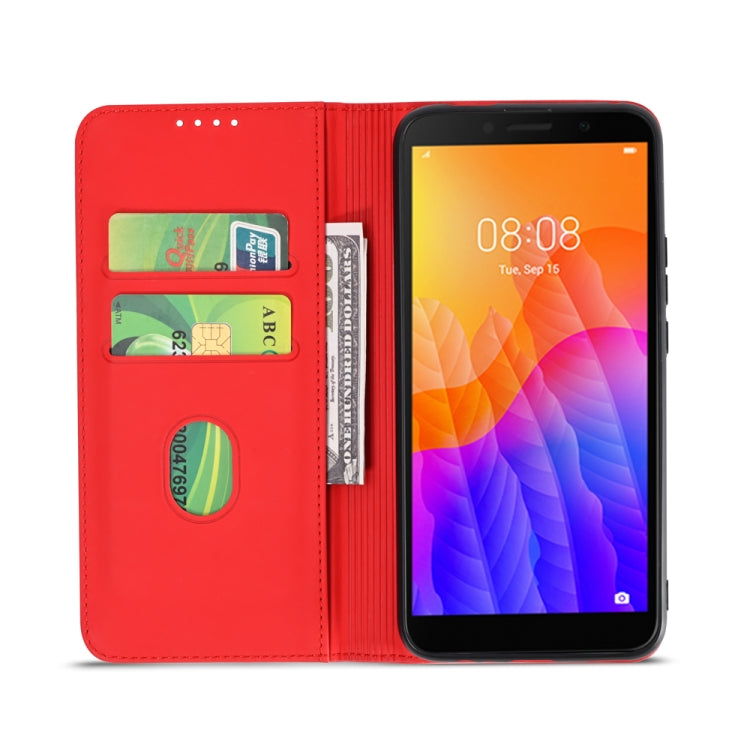 For Huawei Y5P / Honor 9S Strong Magnetism Liquid Feel Horizontal Flip Leather Case with Holder & Card Slots & Wallet