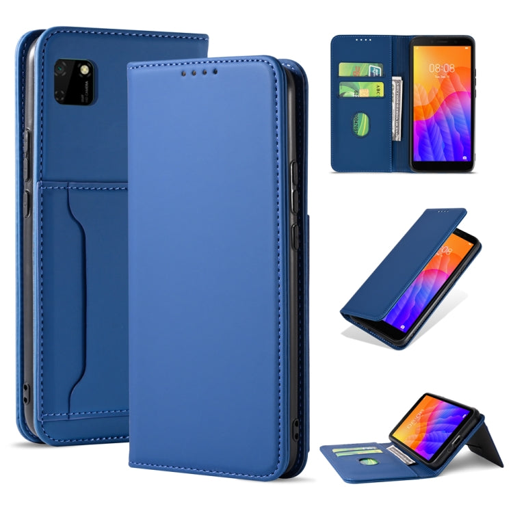 For Huawei Y5P / Honor 9S Strong Magnetism Liquid Feel Horizontal Flip Leather Case with Holder & Card Slots & Wallet