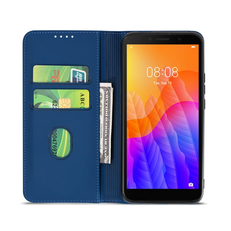 For Huawei Y5P / Honor 9S Strong Magnetism Liquid Feel Horizontal Flip Leather Case with Holder & Card Slots & Wallet