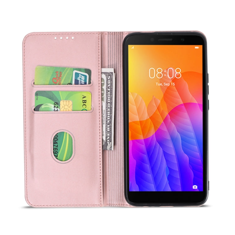 For Huawei Y5P / Honor 9S Strong Magnetism Liquid Feel Horizontal Flip Leather Case with Holder & Card Slots & Wallet