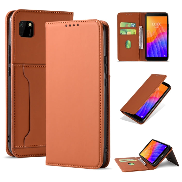 For Huawei Y5P / Honor 9S Strong Magnetism Liquid Feel Horizontal Flip Leather Case with Holder & Card Slots & Wallet