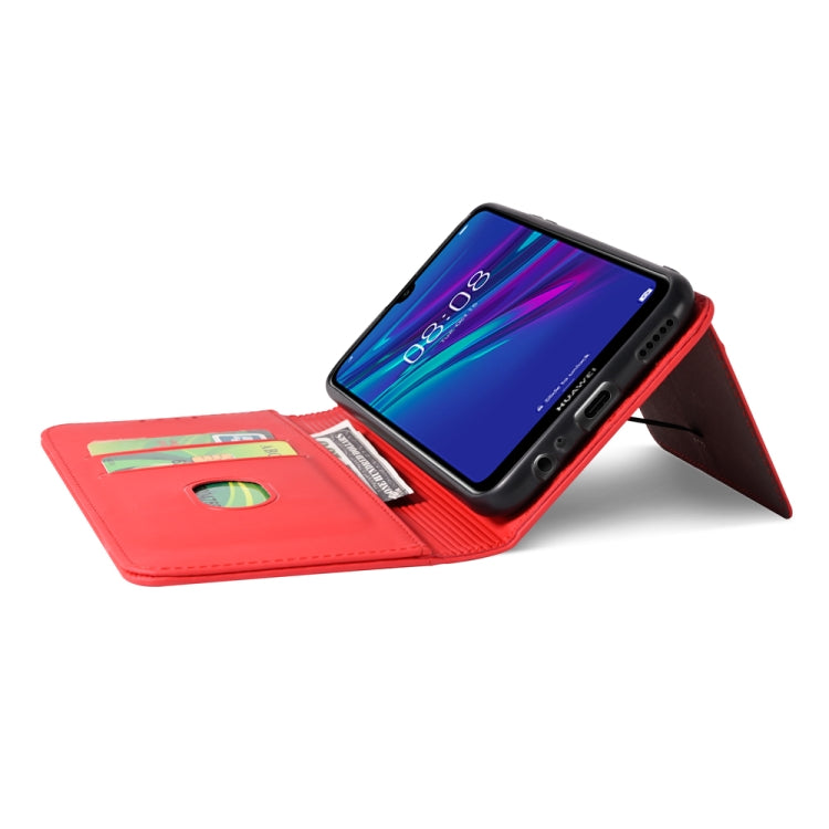 For Huawei Y6(2019) / Honor 8A Strong Magnetism Liquid Feel Horizontal Flip Leather Case with Holder & Card Slots & Wallet