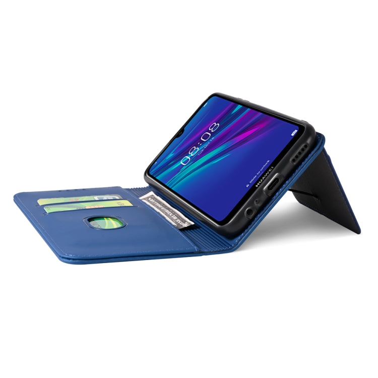 For Huawei Y6(2019) / Honor 8A Strong Magnetism Liquid Feel Horizontal Flip Leather Case with Holder & Card Slots & Wallet