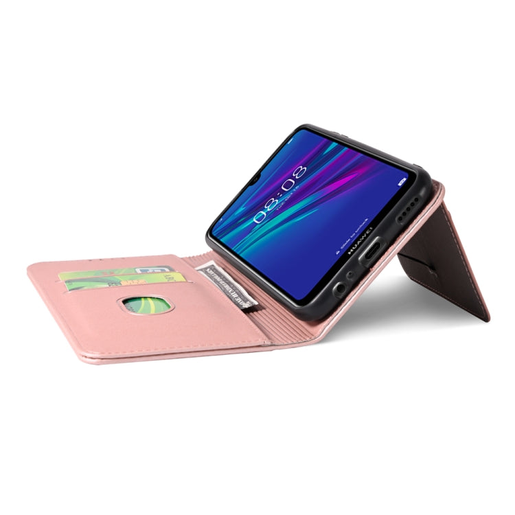 For Huawei Y6(2019) / Honor 8A Strong Magnetism Liquid Feel Horizontal Flip Leather Case with Holder & Card Slots & Wallet