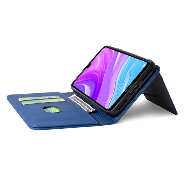 For Huawei Y7 (2019) / Y7 Prime (2019) Strong Magnetism Liquid Feel Horizontal Flip Leather Case with Holder & Card Slots & Wallet