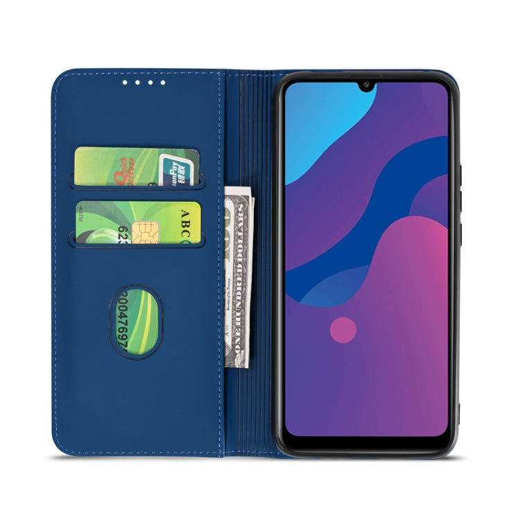 For Huawei Honor 9A Strong Magnetism Liquid Feel Horizontal Flip Leather Case with Holder & Card Slots & Wallet