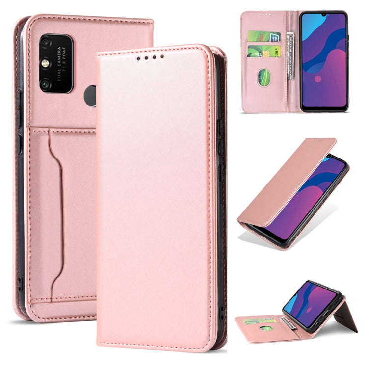 For Huawei Honor 9A Strong Magnetism Liquid Feel Horizontal Flip Leather Case with Holder & Card Slots & Wallet