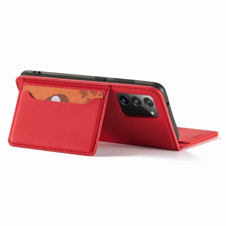 For Samsung Galaxy S20 FE 5G / S20 Fan Edition / S20 Lite Strong Magnetism Liquid Feel Horizontal Flip Leather Case with Holder & Card Slots & Wallet