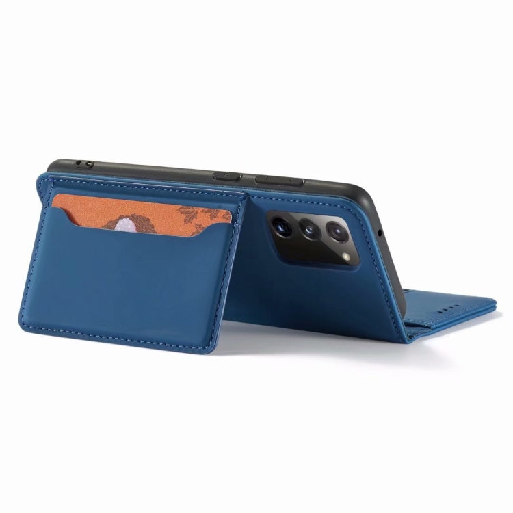 For Samsung Galaxy S20 FE 5G / S20 Fan Edition / S20 Lite Strong Magnetism Liquid Feel Horizontal Flip Leather Case with Holder & Card Slots & Wallet