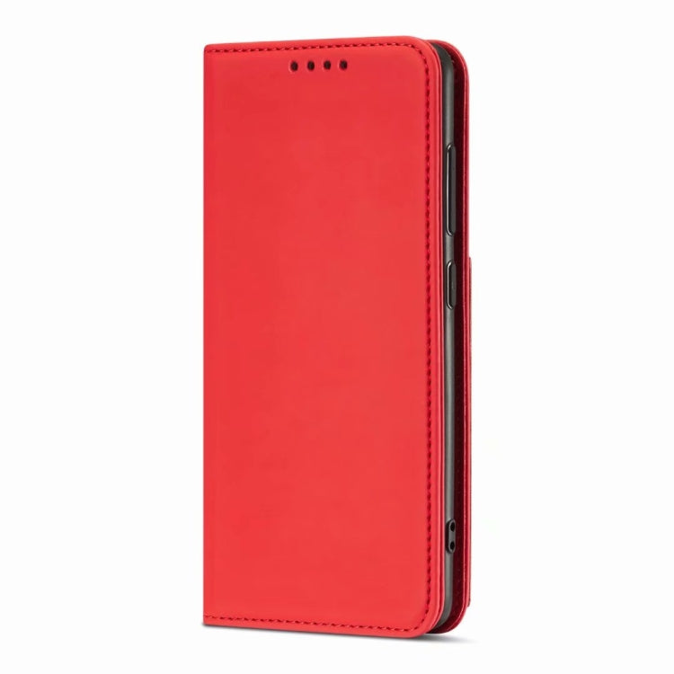 For Samsung Galaxy A42 Strong Magnetism Liquid Feel Horizontal Flip Leather Case with Holder & Card Slots & Wallet