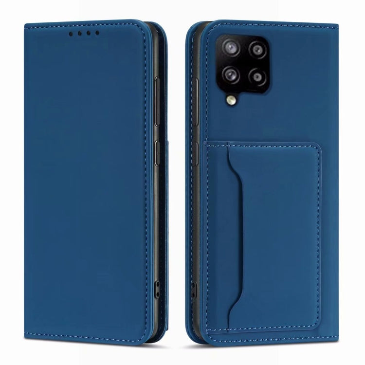 For Samsung Galaxy A42 Strong Magnetism Liquid Feel Horizontal Flip Leather Case with Holder & Card Slots & Wallet