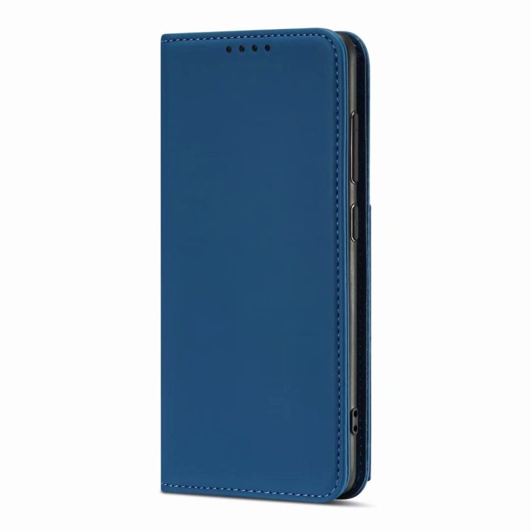 For Samsung Galaxy A42 Strong Magnetism Liquid Feel Horizontal Flip Leather Case with Holder & Card Slots & Wallet