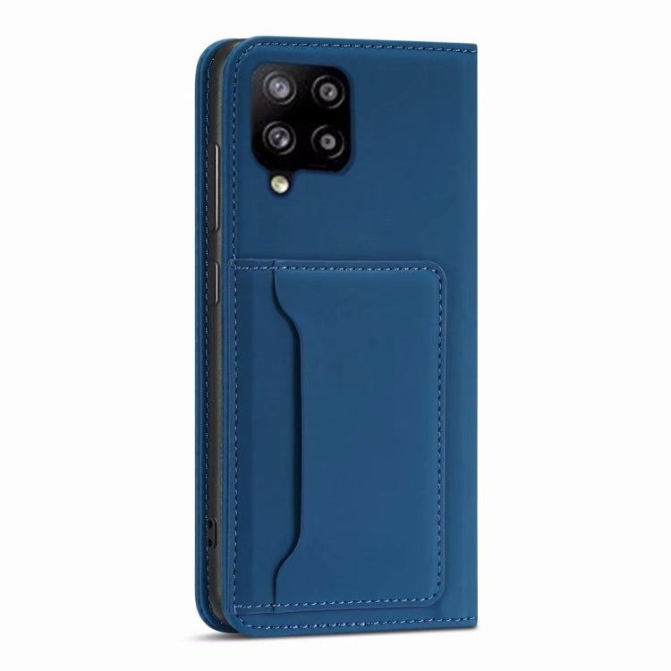 For Samsung Galaxy A42 Strong Magnetism Liquid Feel Horizontal Flip Leather Case with Holder & Card Slots & Wallet