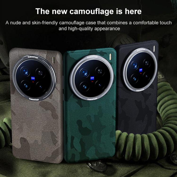 For vivo X200 Camouflage Full Coverage Magnetic Shockproof Phone Case