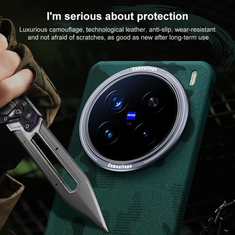 For vivo X200 Camouflage Full Coverage Magnetic Shockproof Phone Case