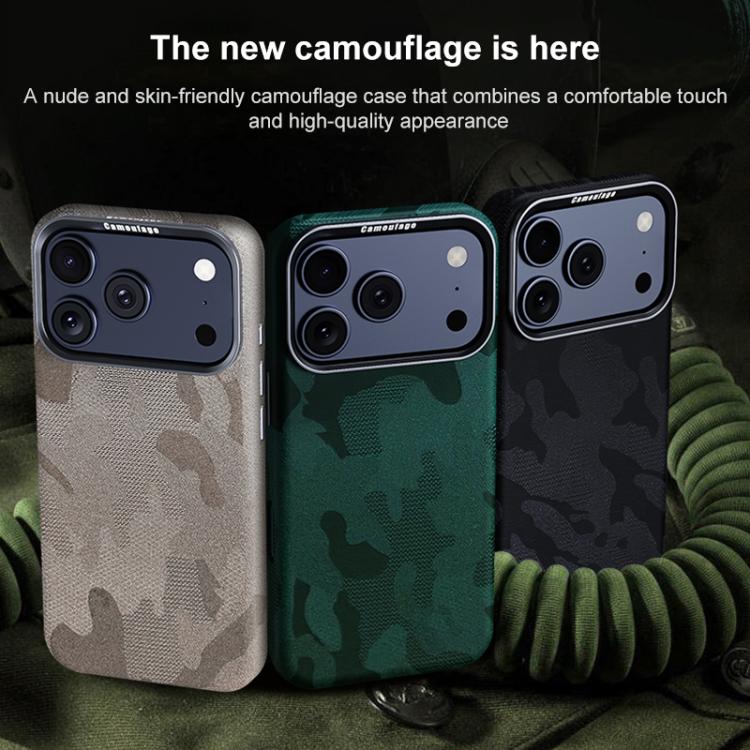 For iPhone 17 Pro Max Camouflage Full Coverage Magnetic Shockproof Phone Case