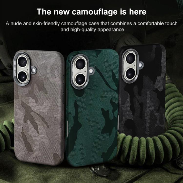For iPhone 17 Camouflage Full Coverage Magnetic Shockproof Phone Case
