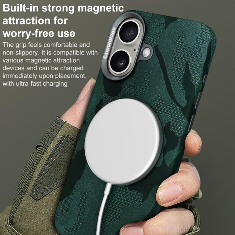 For iPhone 17 Camouflage Full Coverage Magnetic Shockproof Phone Case