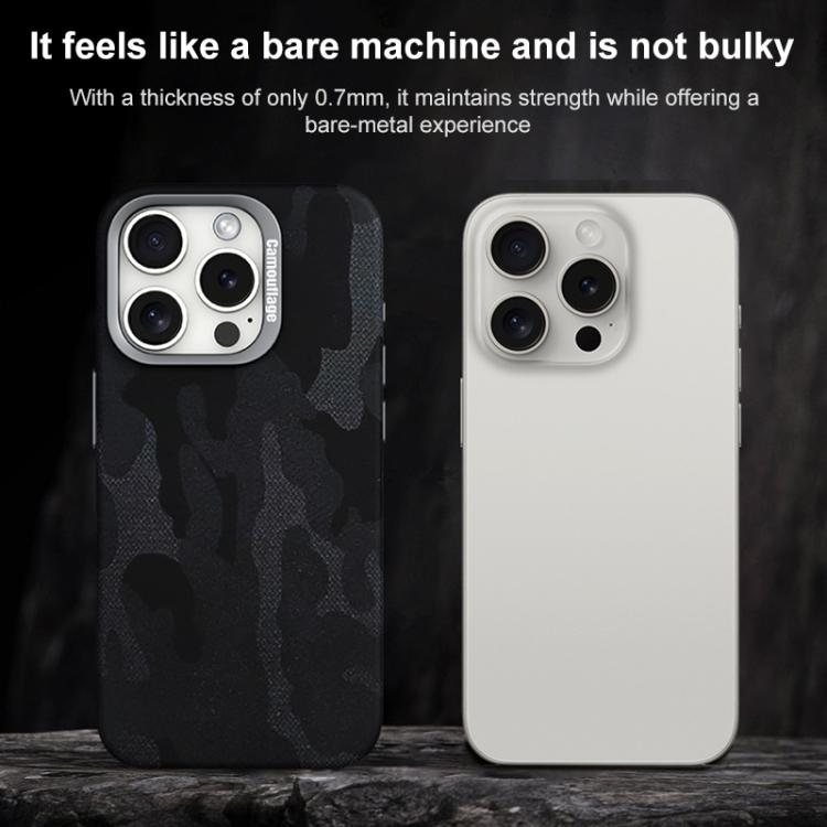 For iPhone 16 Pro Camouflage Full Coverage Magnetic Shockproof Phone Case