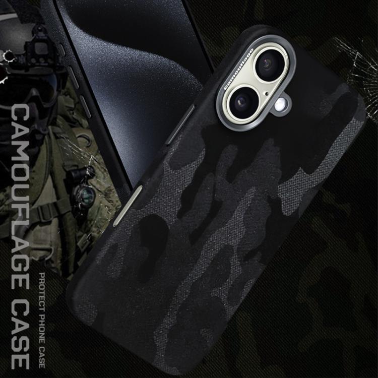 For iPhone 16 Camouflage Full Coverage Magnetic Shockproof Phone Case