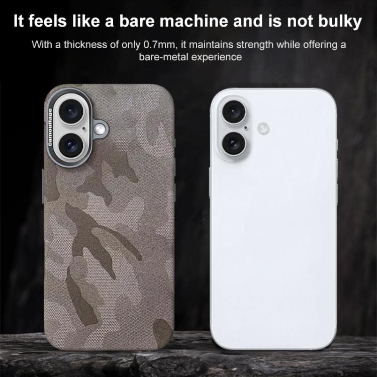 For iPhone 16 Camouflage Full Coverage Magnetic Shockproof Phone Case