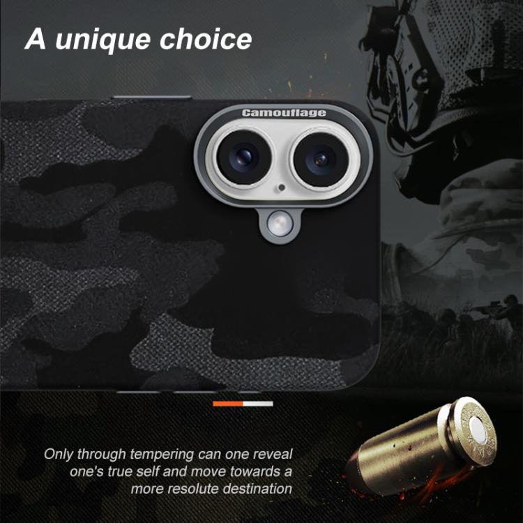For iPhone 16 Camouflage Full Coverage Magnetic Shockproof Phone Case