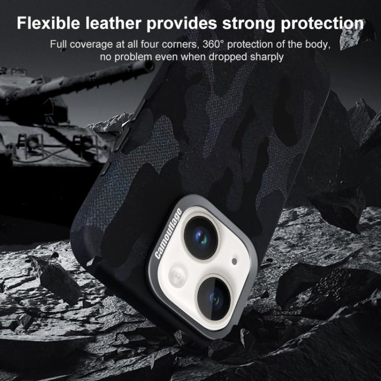 For iPhone 15 Plus / 14 Plus Camouflage Full Coverage Magnetic Shockproof Phone Case