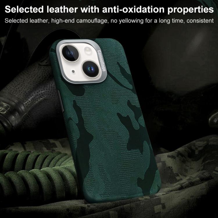 For iPhone 14 / 13 Camouflage Full Coverage Magnetic Shockproof Phone Case