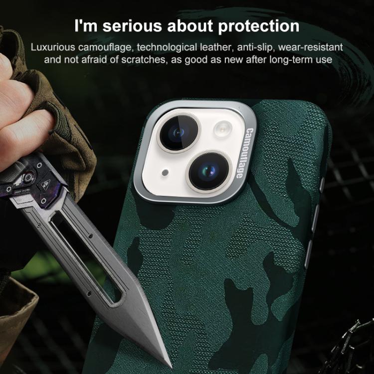 For iPhone 14 / 13 Camouflage Full Coverage Magnetic Shockproof Phone Case