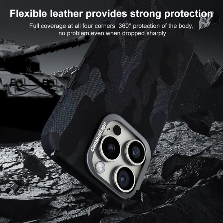 For iPhone 14 Pro Max Camouflage Full Coverage Magnetic Shockproof Phone Case