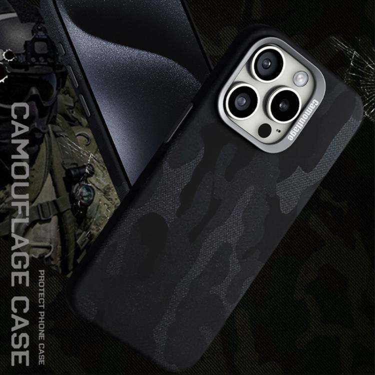 For iPhone 12 Pro Max Camouflage Full Coverage Magnetic Shockproof Phone Case