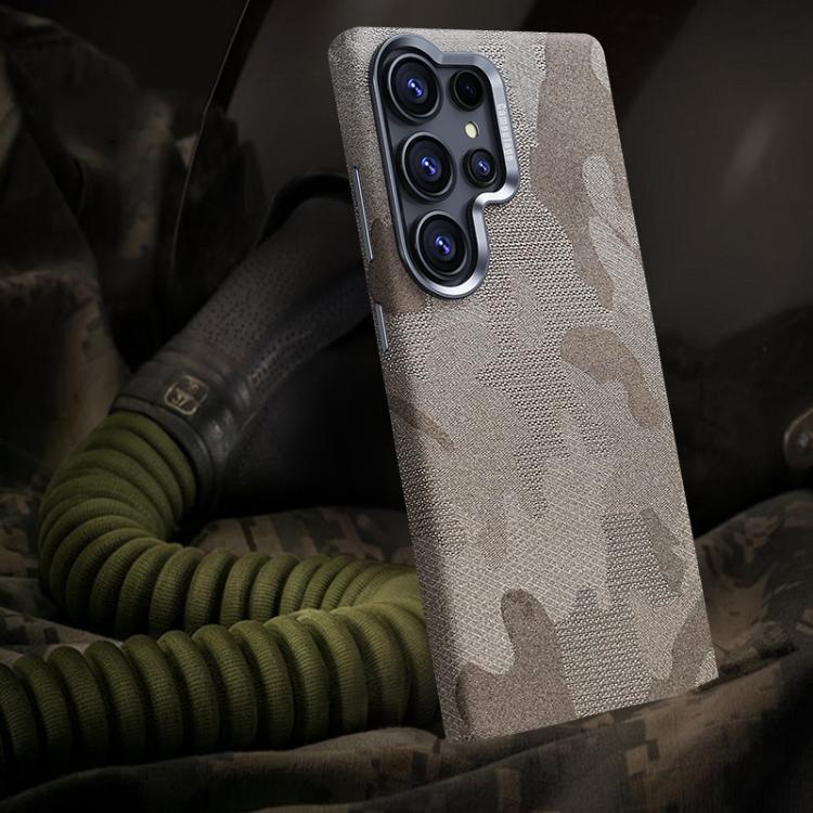 For Samsung Galaxy S23 Ultra 5G Camouflage Full Coverage Magnetic Shockproof Phone Case