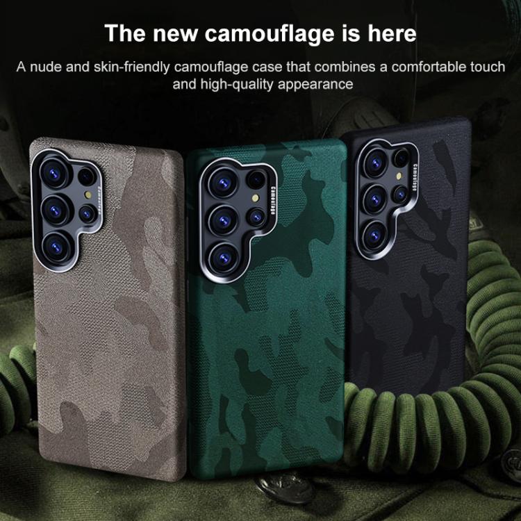 For Samsung Galaxy S24 Ultra 5G Camouflage Full Coverage Magnetic Shockproof Phone Case