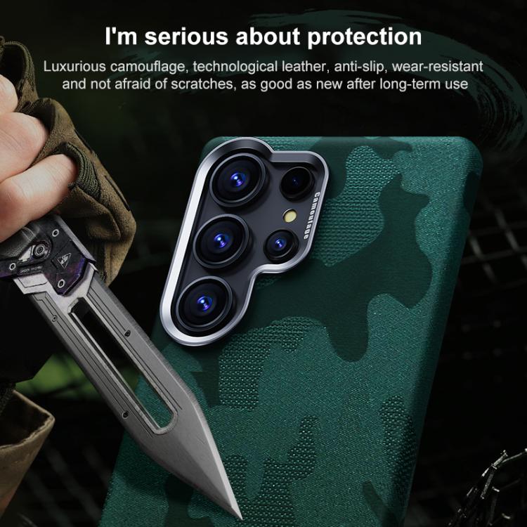 For Samsung Galaxy S24 Ultra 5G Camouflage Full Coverage Magnetic Shockproof Phone Case